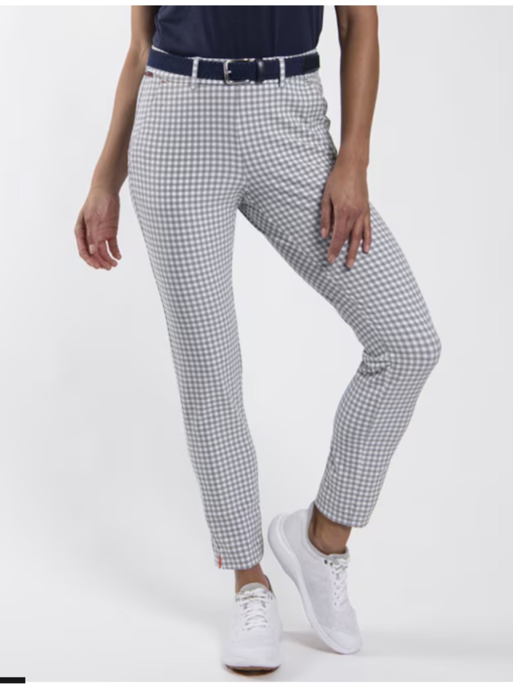 Kjus Women's Ikala 7/8 Treggings Pattern Athletic/Golf/Sport Pants White/Gray XL